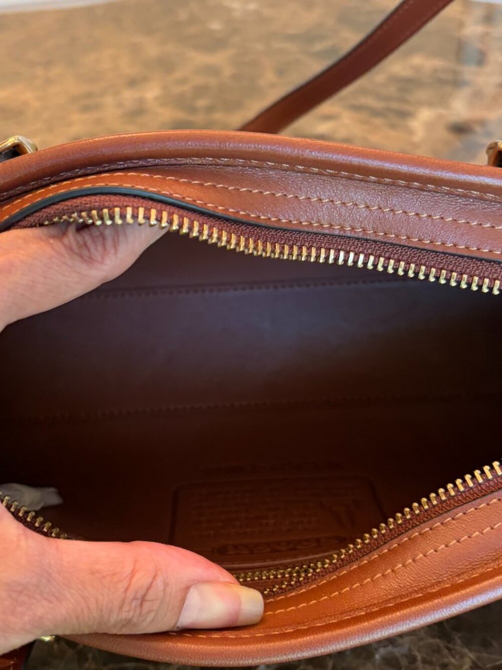 The Originals Glovedtanned Leather Coach Swing Zip in 1941 Saddle - Picture 13 of 16